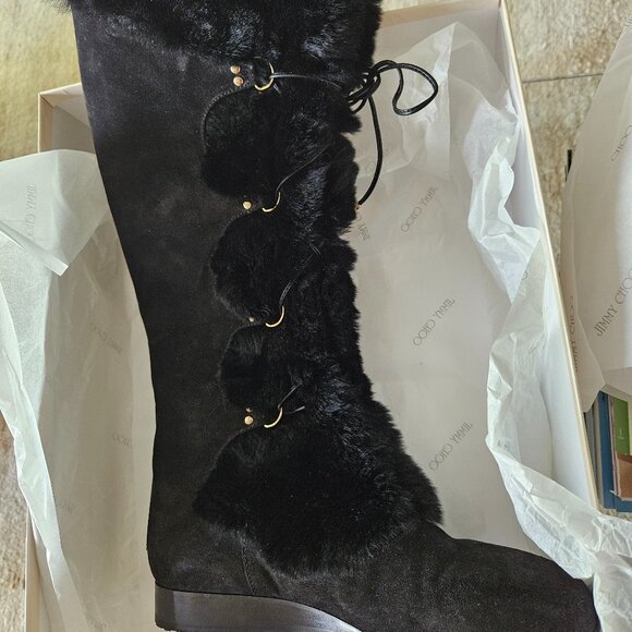Jimmy Choo Boots -  Danube - Rabbit + suede - Picture 2 of 7